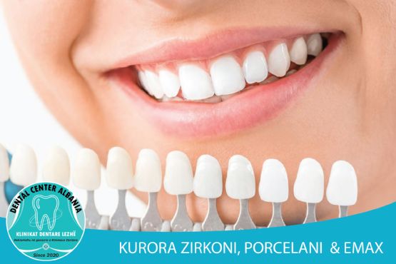 Kurora zirkoni - kurora porcelani dhe kurora emax nga DENTAL CENTER LEZHA